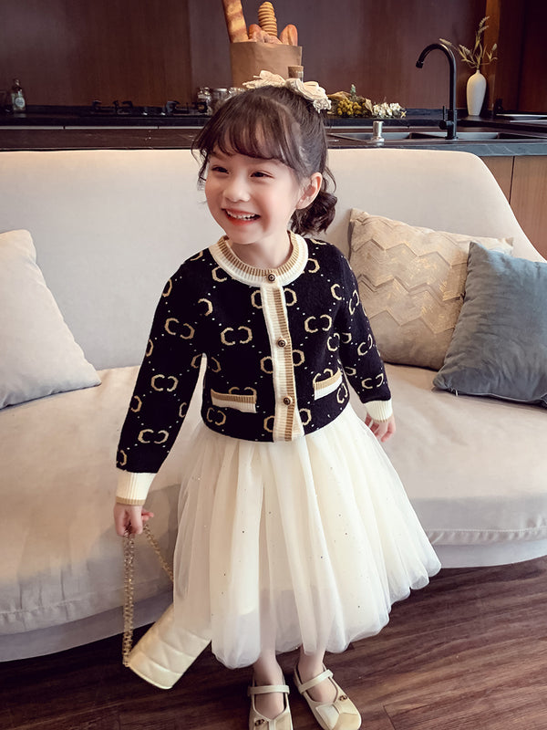 Girls' Pullover Knitted Cardigan Vest