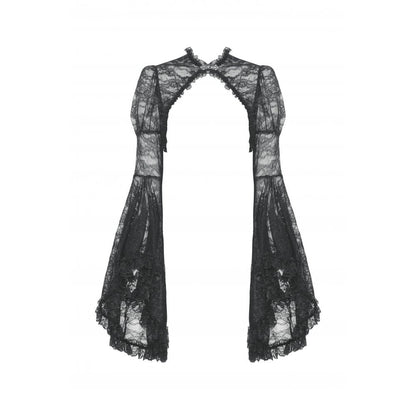 Dark in Love Belladonna Lace Bell Sleeve Goth Shrug