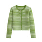 striped knitted sweater for women