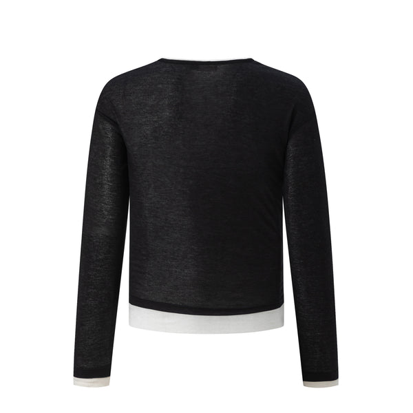 Fake Two-Piece Spliced Long Sleeve T-Shirt