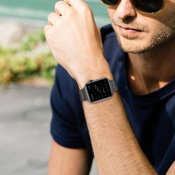 Bracelet magnétique en acier inoxydable avec sangle métallique
