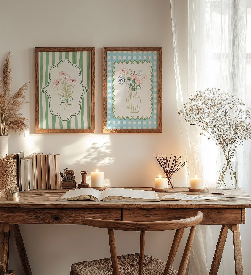 WILDFLOWER DOODLE STRIPE PRINT