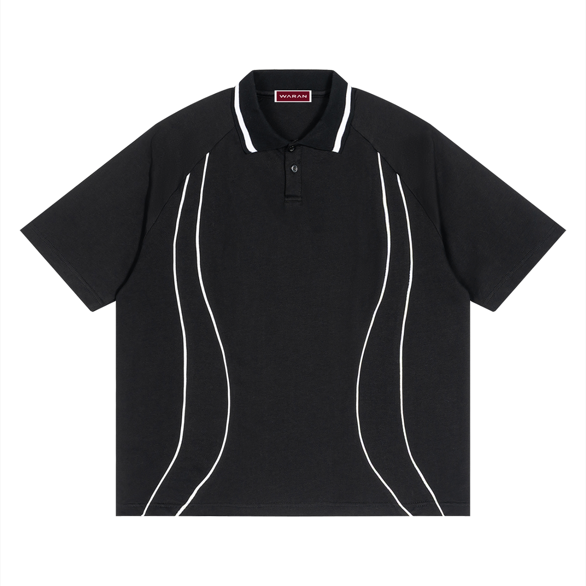 Waran Unisex Raglan Piping Polo Shirt