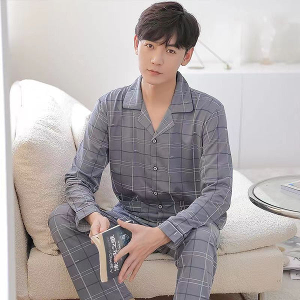 Ensemble de pyjama ample printemps et automne pour hommes