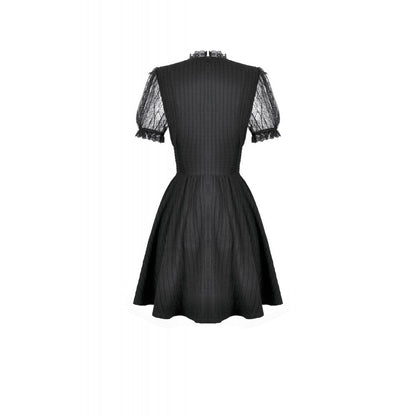 Dark in Love Dark Lace-Framed Silhouette Dress