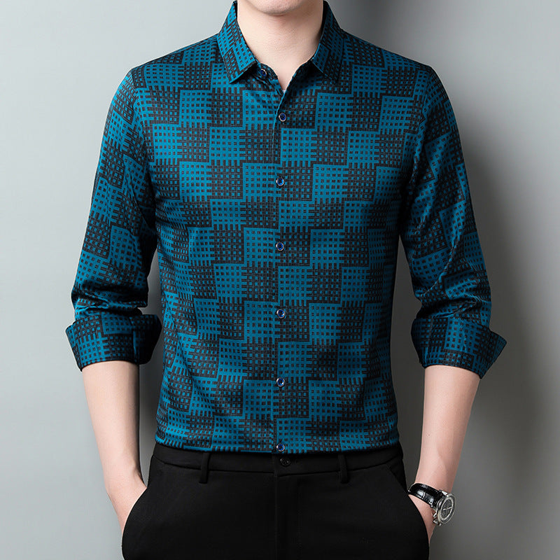 Men's Lapel Long Shirt