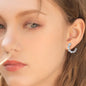 925 sterling silver moissanite stud earrings - view 6