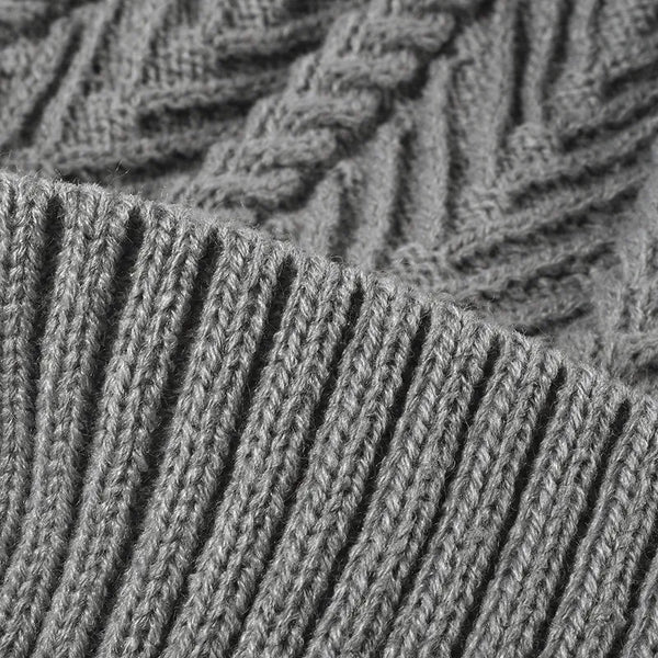 Cable knit pompom hat - view 2