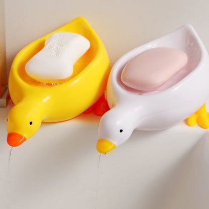 Cute little yellow duck soap box draining toilet sink new soap box