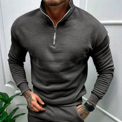 Men's Fleece-lined Long Sleeve sweatshirt