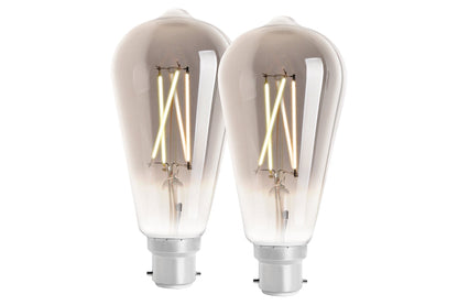 4lite WiZ Connected ST64 Smoky White WiFi LED Smart Bulb - B22 Bayonet