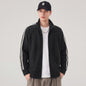 Stand Collar Solid Color Jacket
