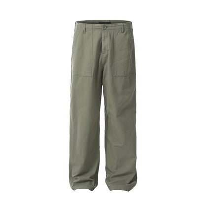 Pantalon décontracté unisexe ample à jambes droites