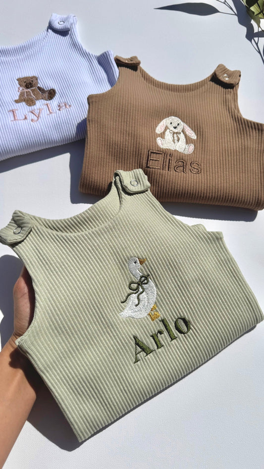 Animal Theme Personalised Dungarees