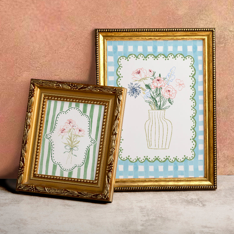 WILDFLOWER DOODLE STRIPE PRINT