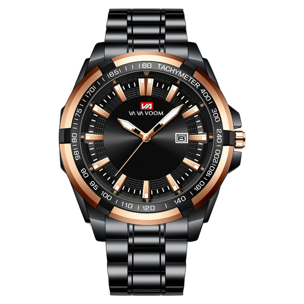 Montre Lumineuse à Ceinture en Acier Sports et Affaires