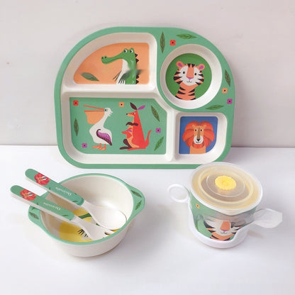Bamboo Compartment Dinner Plate set