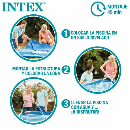Detachable Pool Intex 8.418 l Rectangular 400 x 200 x 122 cm