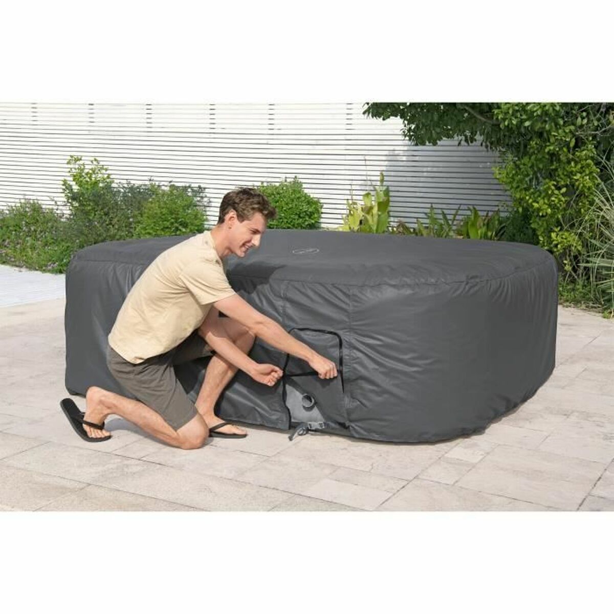 Swimming Pool Cover Spa Bestway EnergySense 230 x 230 cm Grey