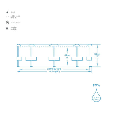 Detachable Pool Bestway Steel Pro 305 x 66 cm