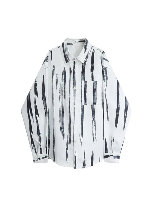 Women's Striped Long Sleeve Polo Shirt