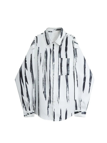 Women's Striped Long Sleeve Polo Shirt