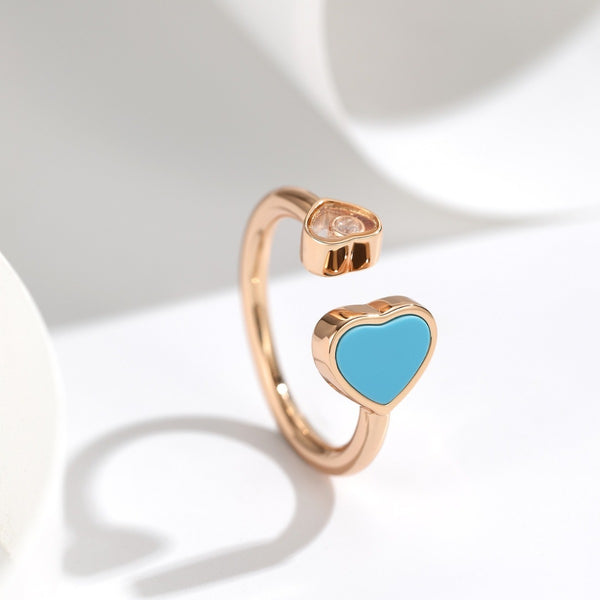 Love Happy stone Open Ring Couple - Stuffs & Savers