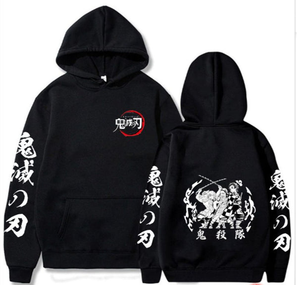 Blade Flame Pillar casual pullover hoodie