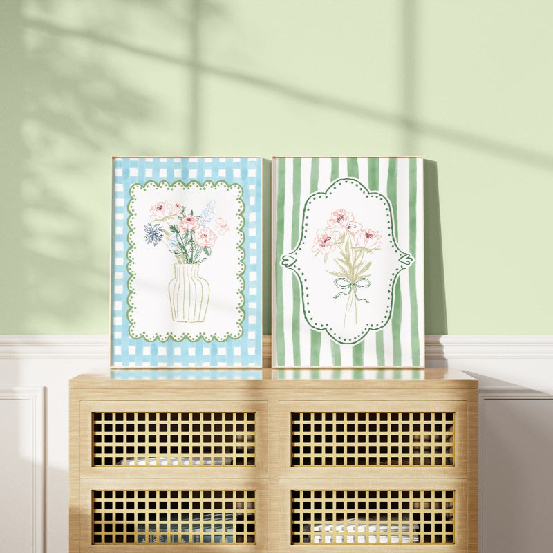 WILDFLOWER DOODLE STRIPE PRINT