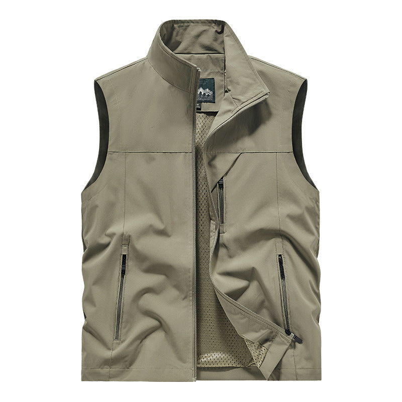Mens Casual Stand CollarVest