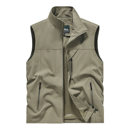 Mens Casual Stand CollarVest