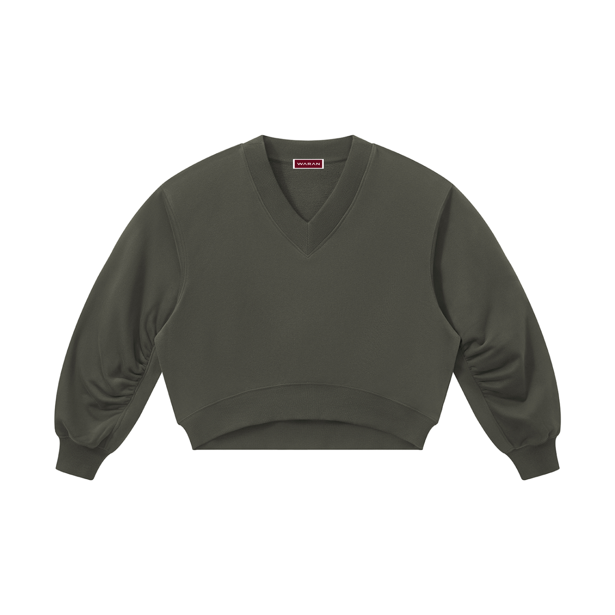 Women's Crop V-Neck Sweatshirt 280GSM