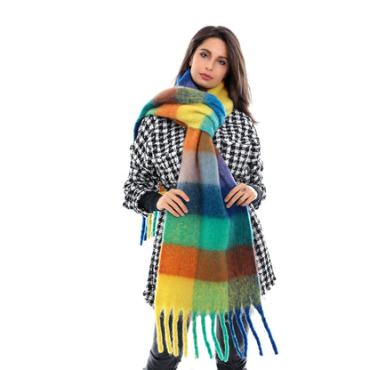 Women's leopard print tassel scarf - view 5