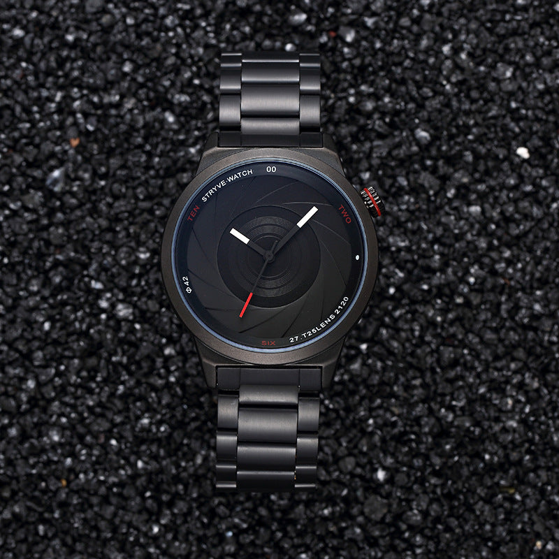 New Japanese Movement Men's Steel Strap Watch STRYVE Popular Stainless Steel Quartz Watch for Men