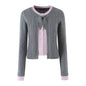 Women's Color-Block Argyle Cardigan Sweater