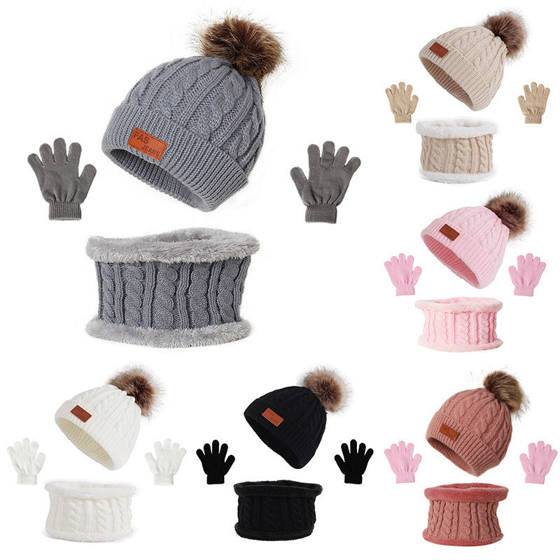 Baby Hat, Gloves, and Scarf Set Acrylic Fiber, One Size