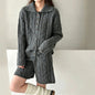 Collar pullover sweater high waisted shorts set for women