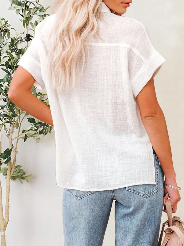 Chemise boutonnée à manches courtes