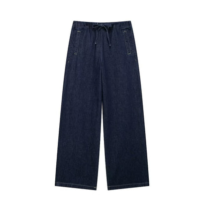 washed blue denim suit