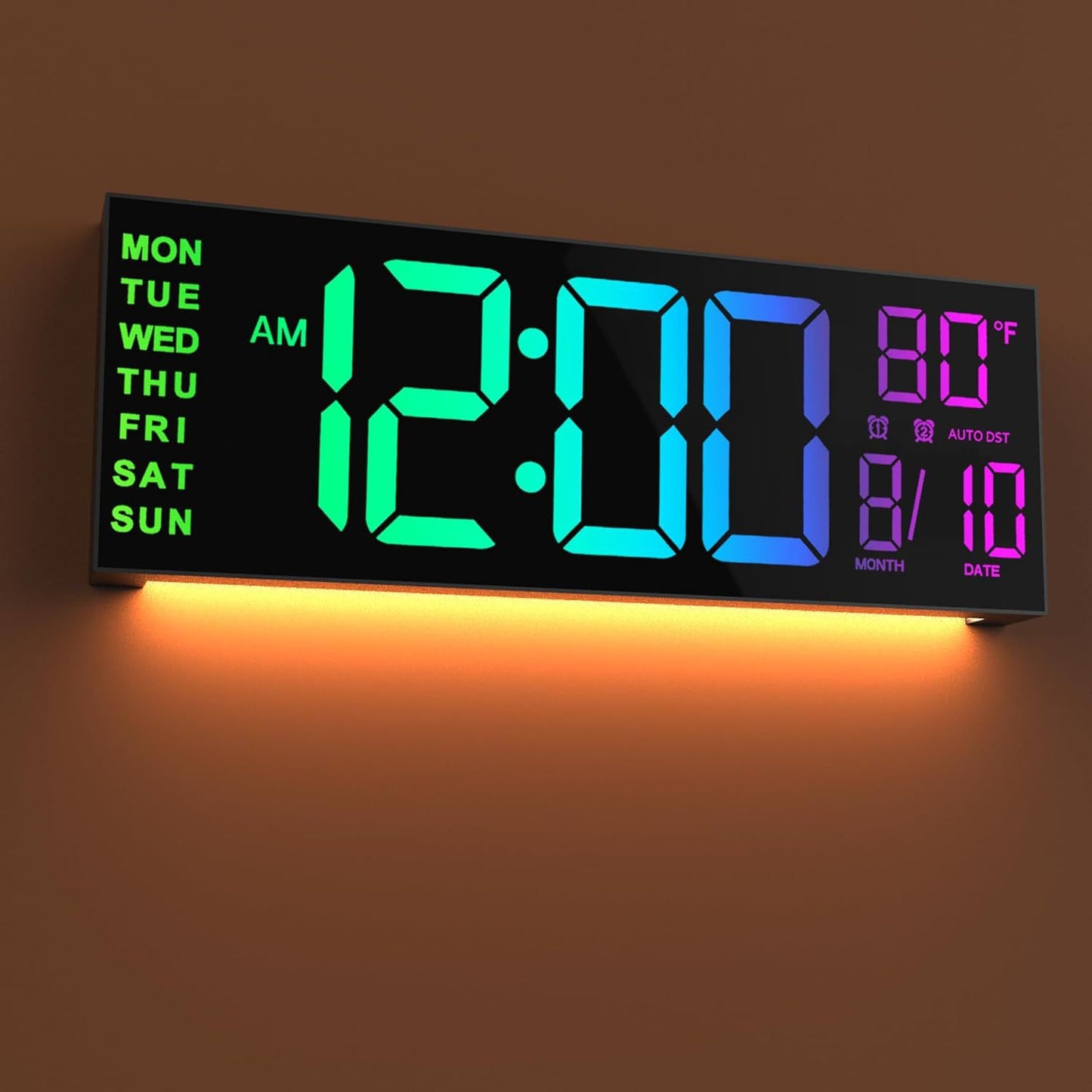 Large Digital Wall Clock with Remote Control