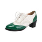 Women's Chunky Heel Lace-Up Brogues