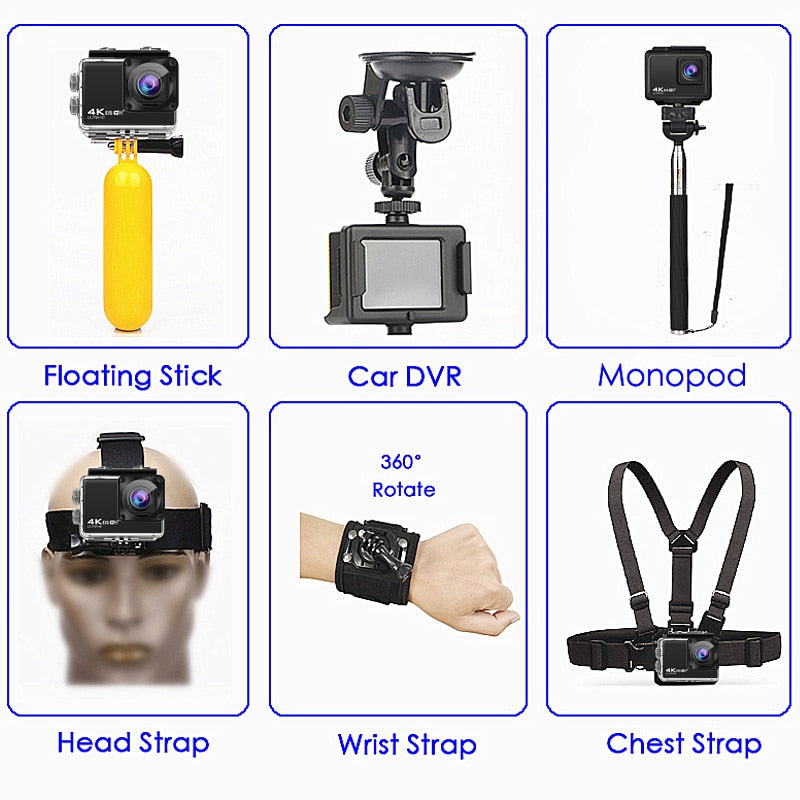 H10 EIS Anti-shake Action Camera Ultra HD 4K / 60fps