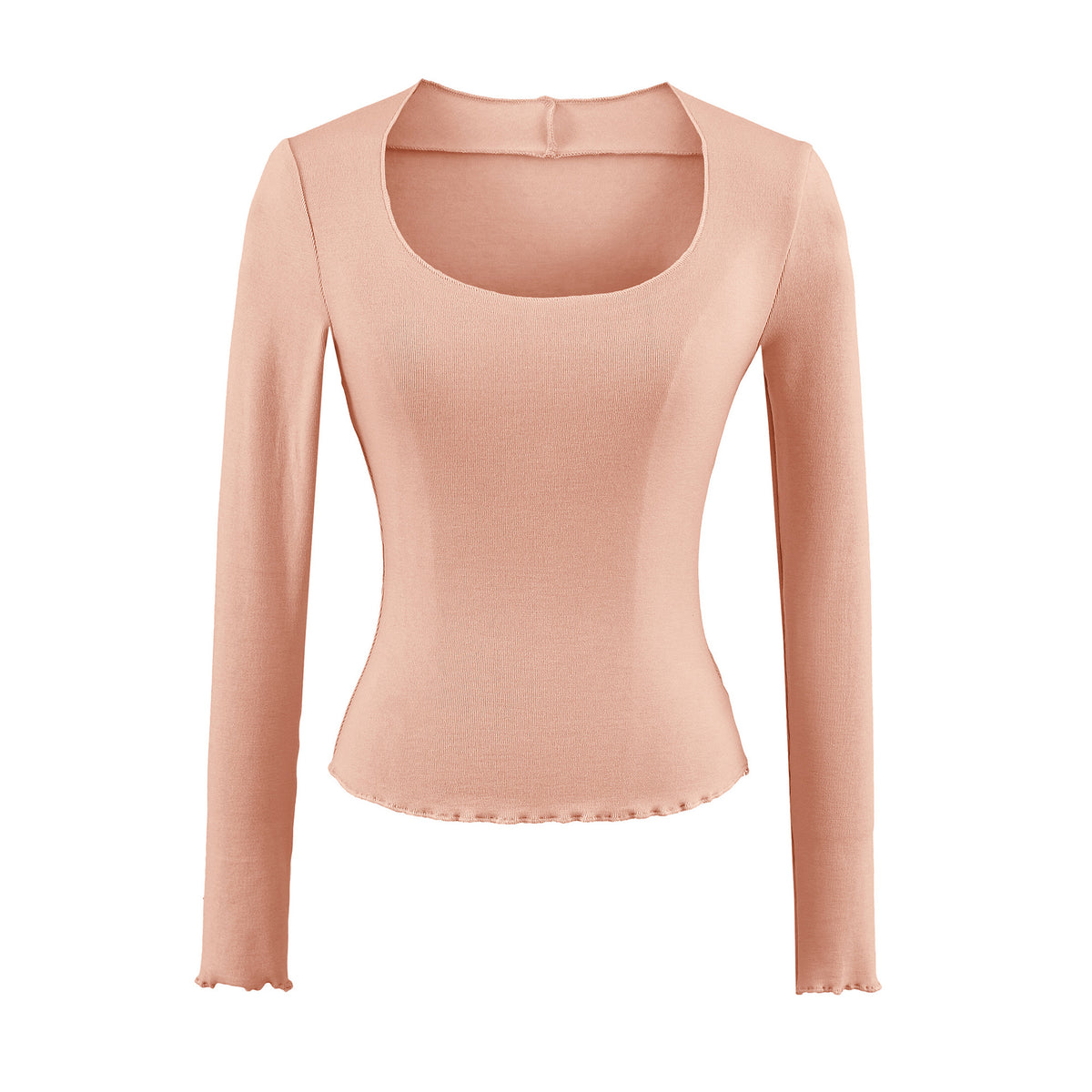 Women's U-Neck Long Sleeve T-Shirt