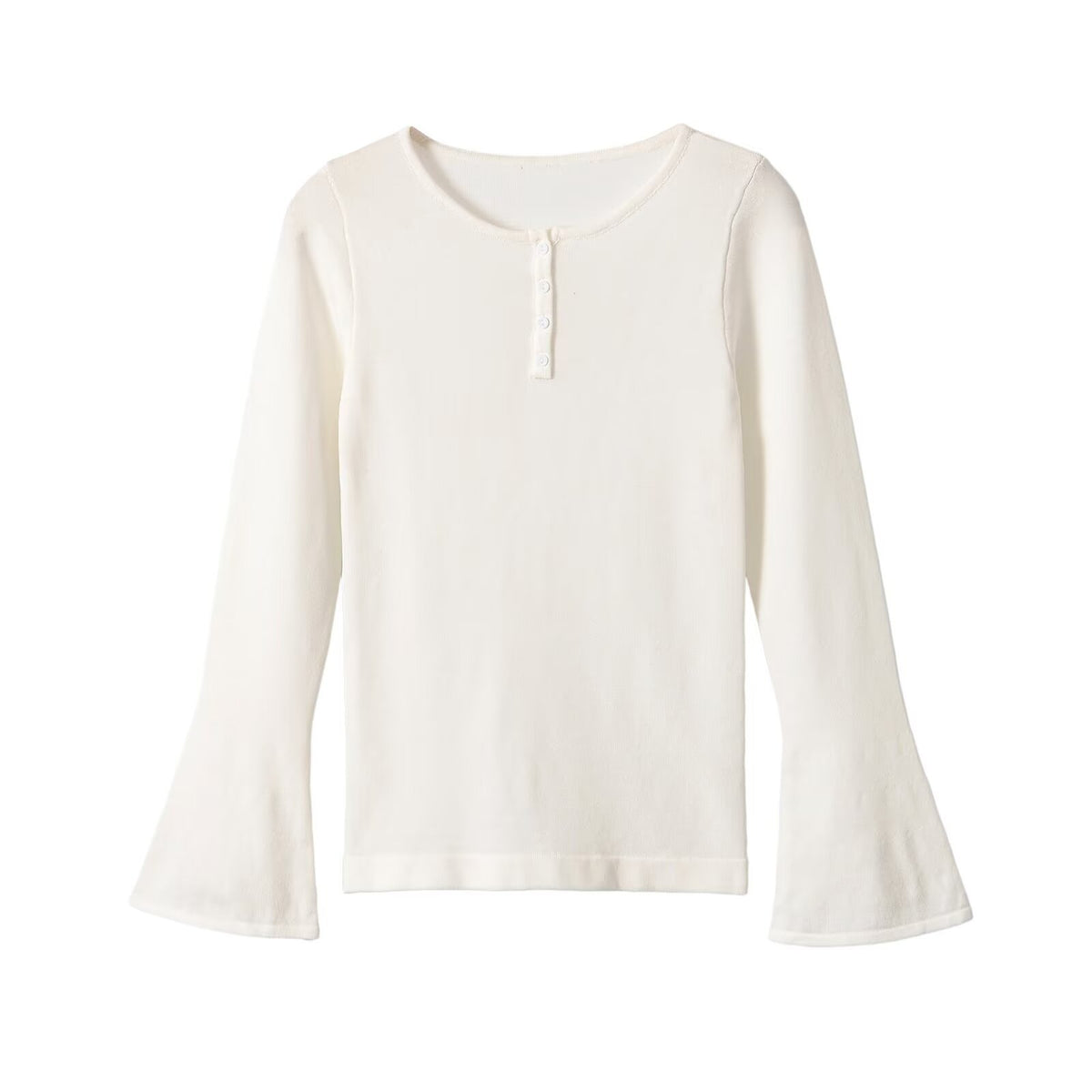 Horn long sleeved round neck knitted sweater