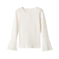 Horn long sleeved round neck knitted sweater