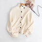 Chic High-Neck Knit Cardigan Top for Women
