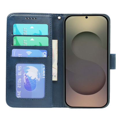 Étui portefeuille en cuir à rabat pour Samsung Galaxy S26 Series