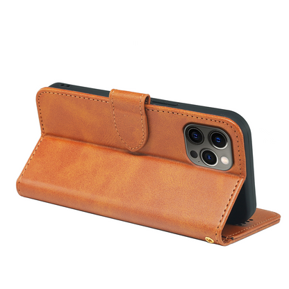 Étui Portefeuille en Cuir avec Rabat pour iPhone 12 Series, avec Porte-Cartes
