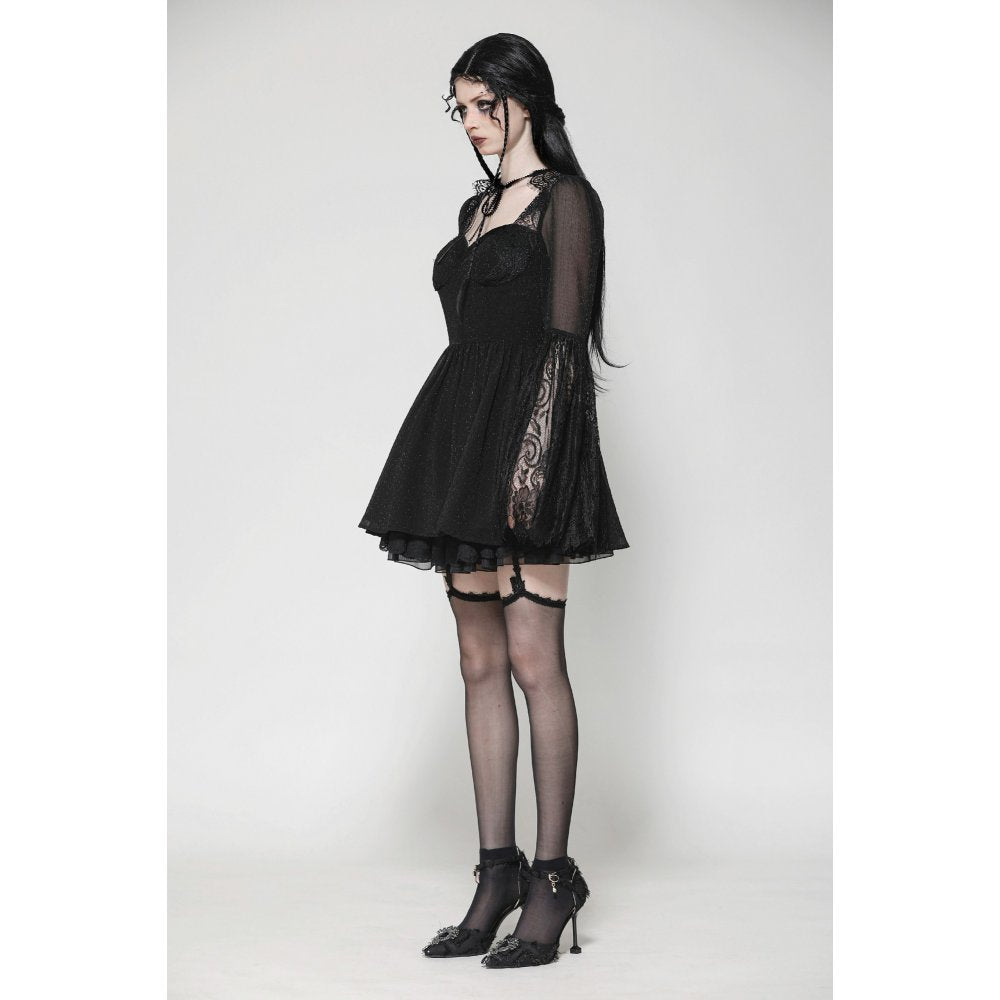 Robe en résille gothique à lacets Greta Dark Mystique de Dark in Love