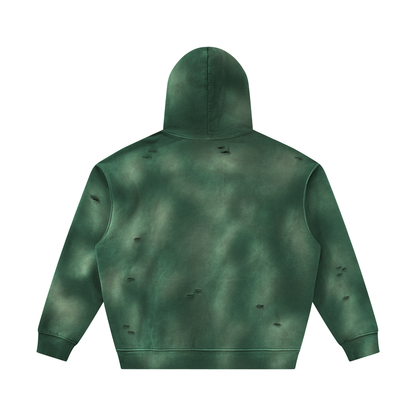 Unisex Sunfade Frayed Fleece Hoodie 350GSM